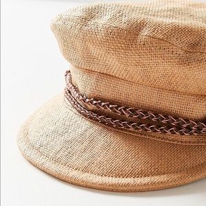 Tan Brixton Kayla Straw Cap Size (S) 7 (56cm) NWT
